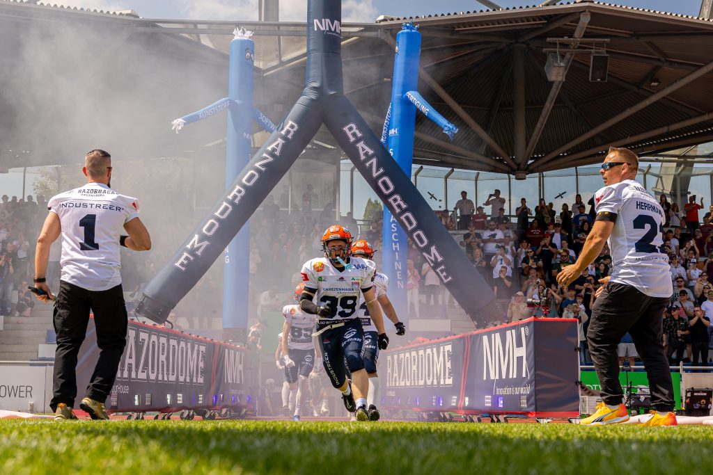 #

ifm Razorbacks Ravensburg vs Muhlenberg Mules, American Football, German Football League, Preseason Game, 2025, 18.05.2025,

Foto: Foot Bowl/Sebastian Just