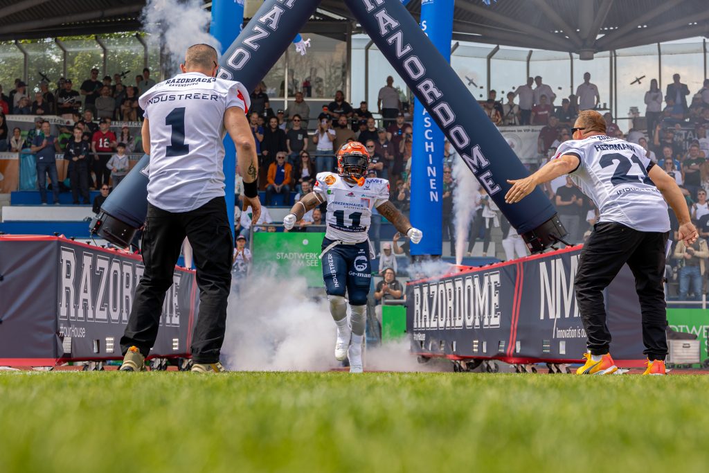 #

ifm Razorbacks Ravensburg vs Muhlenberg Mules, American Football, German Football League, Preseason Game, 2025, 18.05.2025,

Foto: Foot Bowl/Sebastian Just